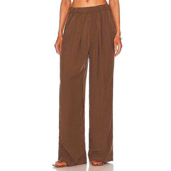 MSRP $128 NWT Free People Nothin To Say SUPER SOFT Pleated Trouser Size L - Picture 5 of 11